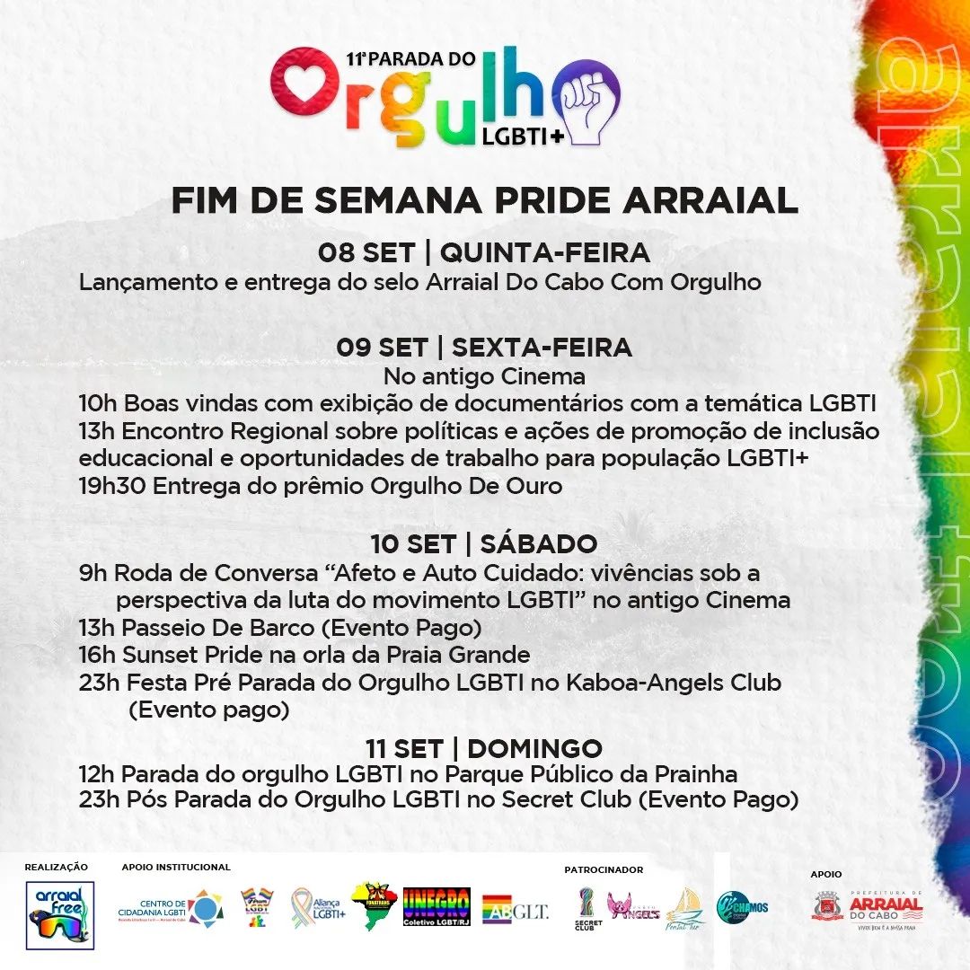 11ª Parada do Orgulho LGBTQIA+ de São Pedro será neste domingo (18