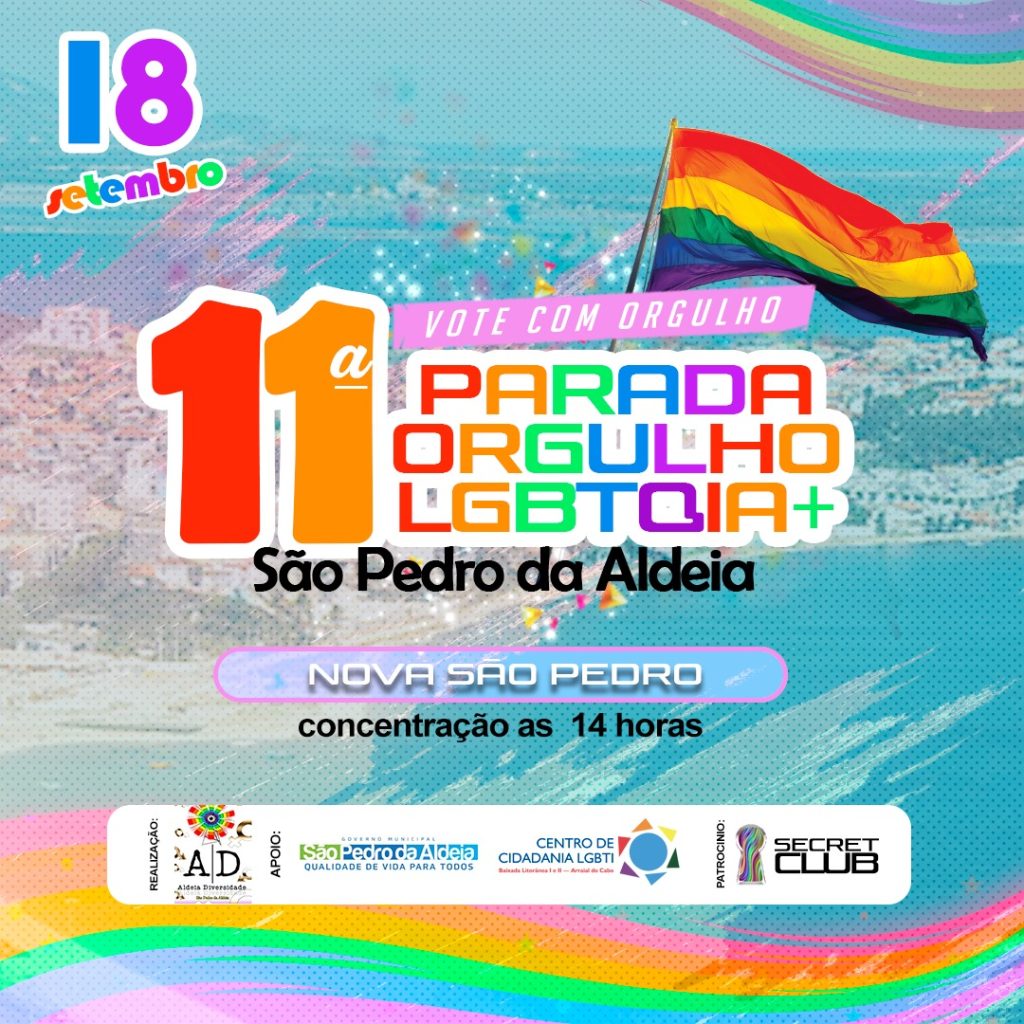 11ª Parada do Orgulho LGBTQIA+ de São Pedro será neste domingo (18