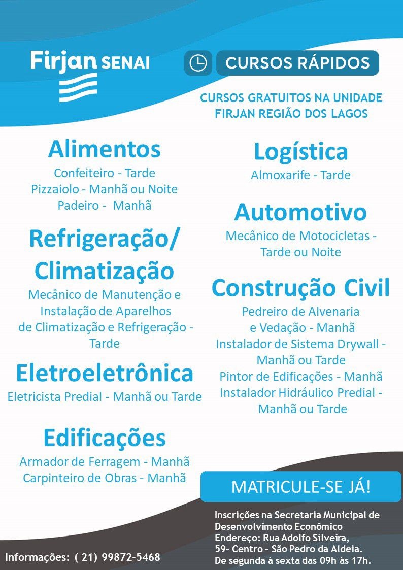 Firjan SESI abre inscrições para cursos gratuitos em nova unidade de ...