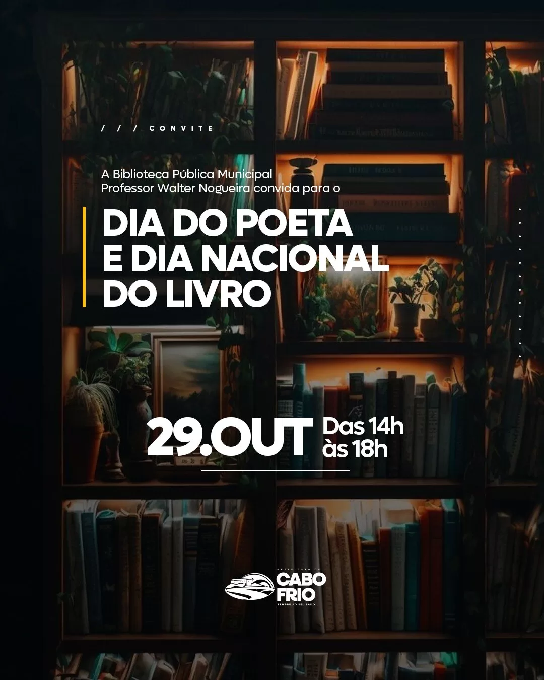 biblioteca publica municipal celebra o dia do poeta e o dia nacional do livro com programacao especial em cabo frio