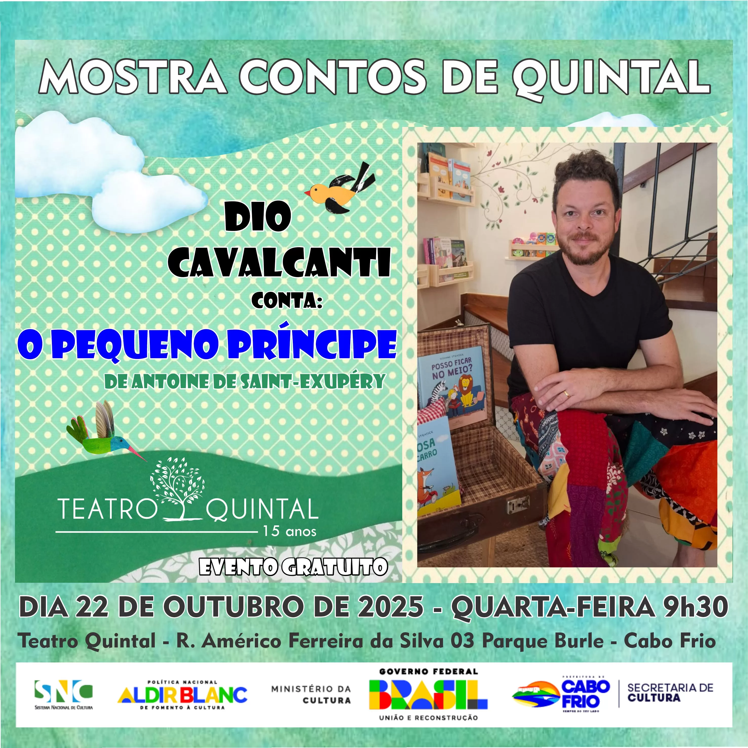 cartaz mostra contos de quintal dio cavalcanti