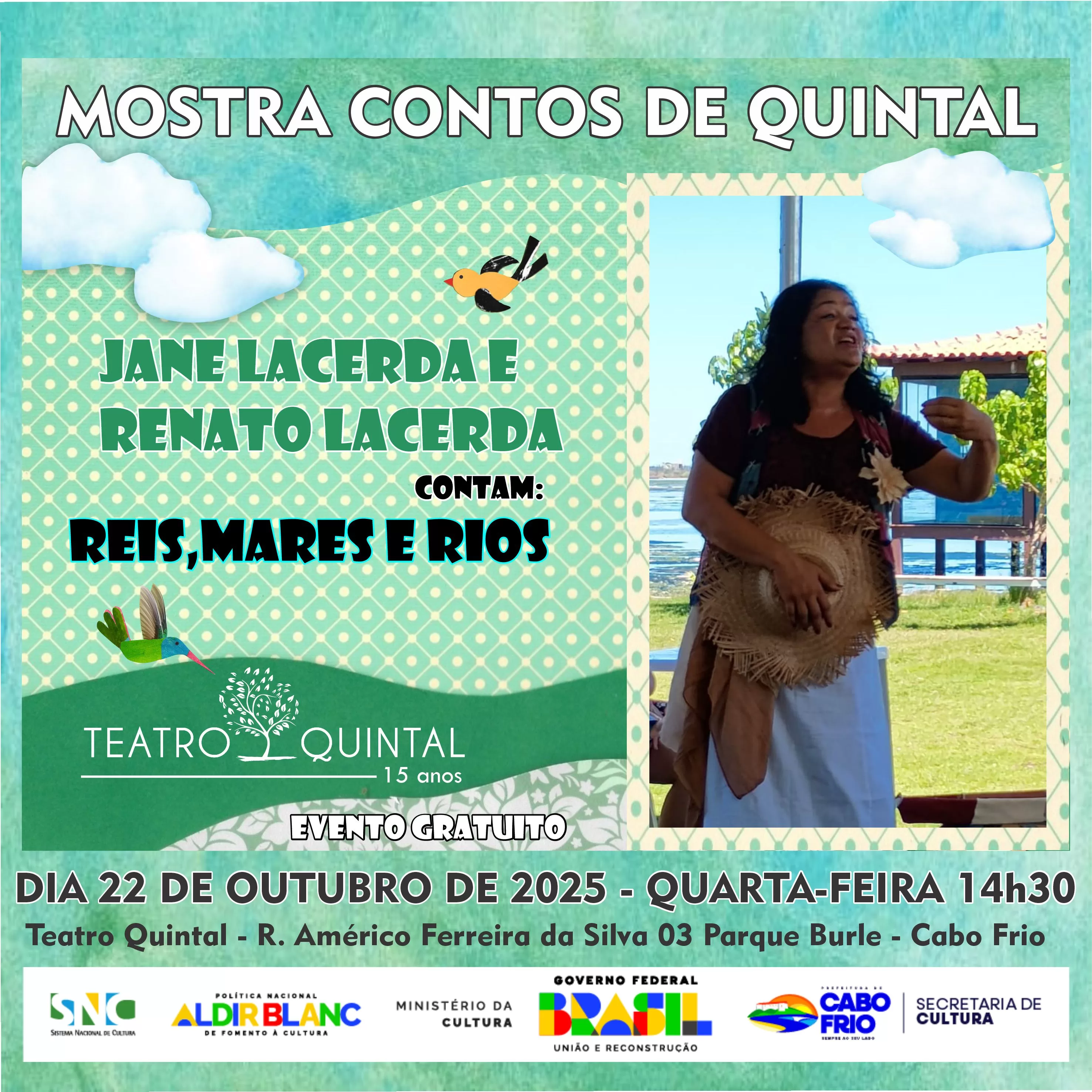 cartaz mostra contos de quintal jane lacerda e renato