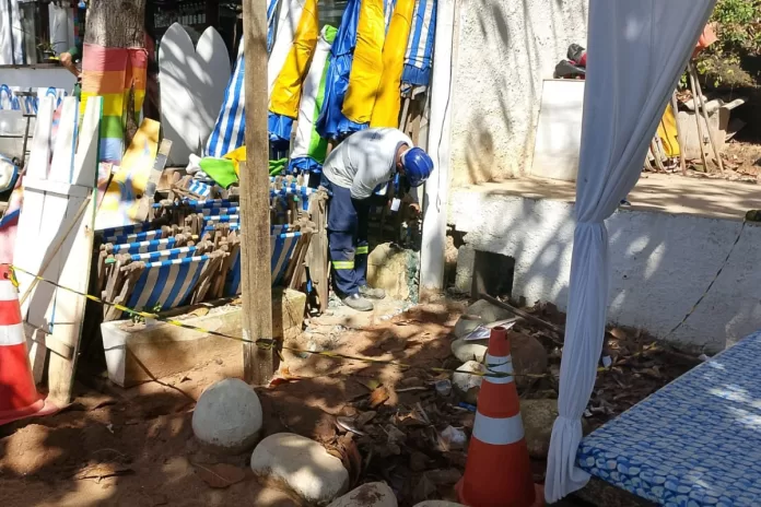 quiosque é flagrado com ligação irregular de água em búzios (1)